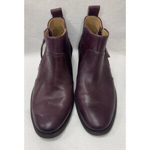 Women’s UGG Aureo Leather Zip Ankle Boot Purple Plum Oxblood Color Size 7